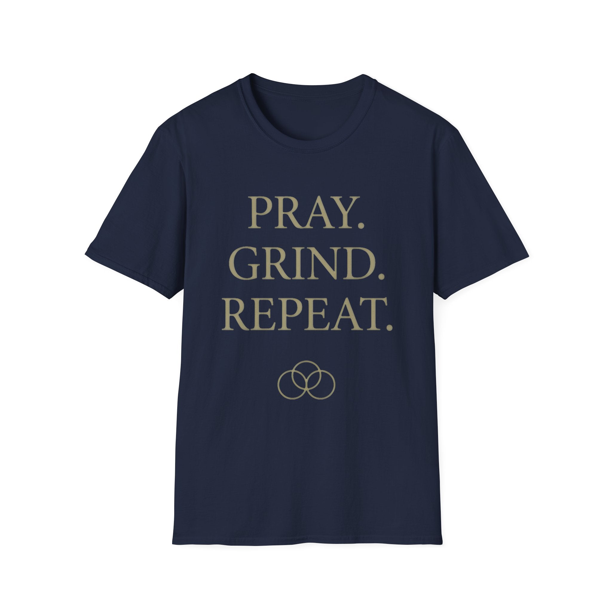 Pray Grind Repeat Three Rings  T-Shirt