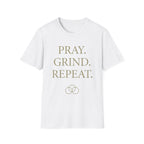 Pray Grind Repeat Three Rings  T-Shirt