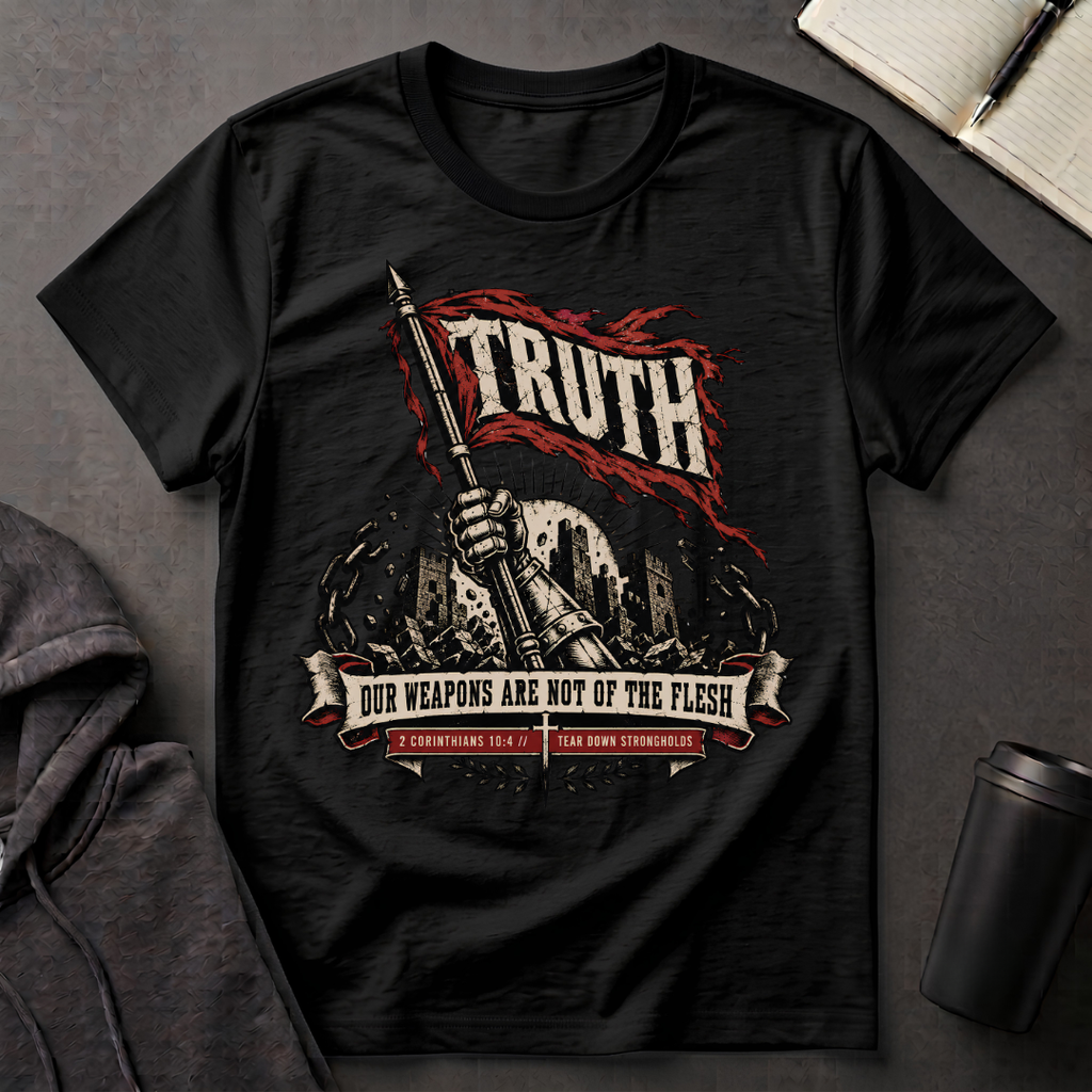 Our Weapons Are Not Of The Flesh T-Shirt
